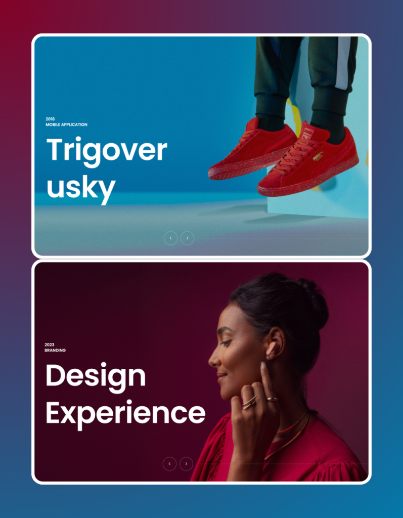 Interactive hero section